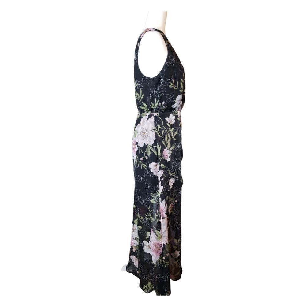 Guess V-neck Sleeveless Floral Chiffon Maxi Size Medium - Picture 5 of 9